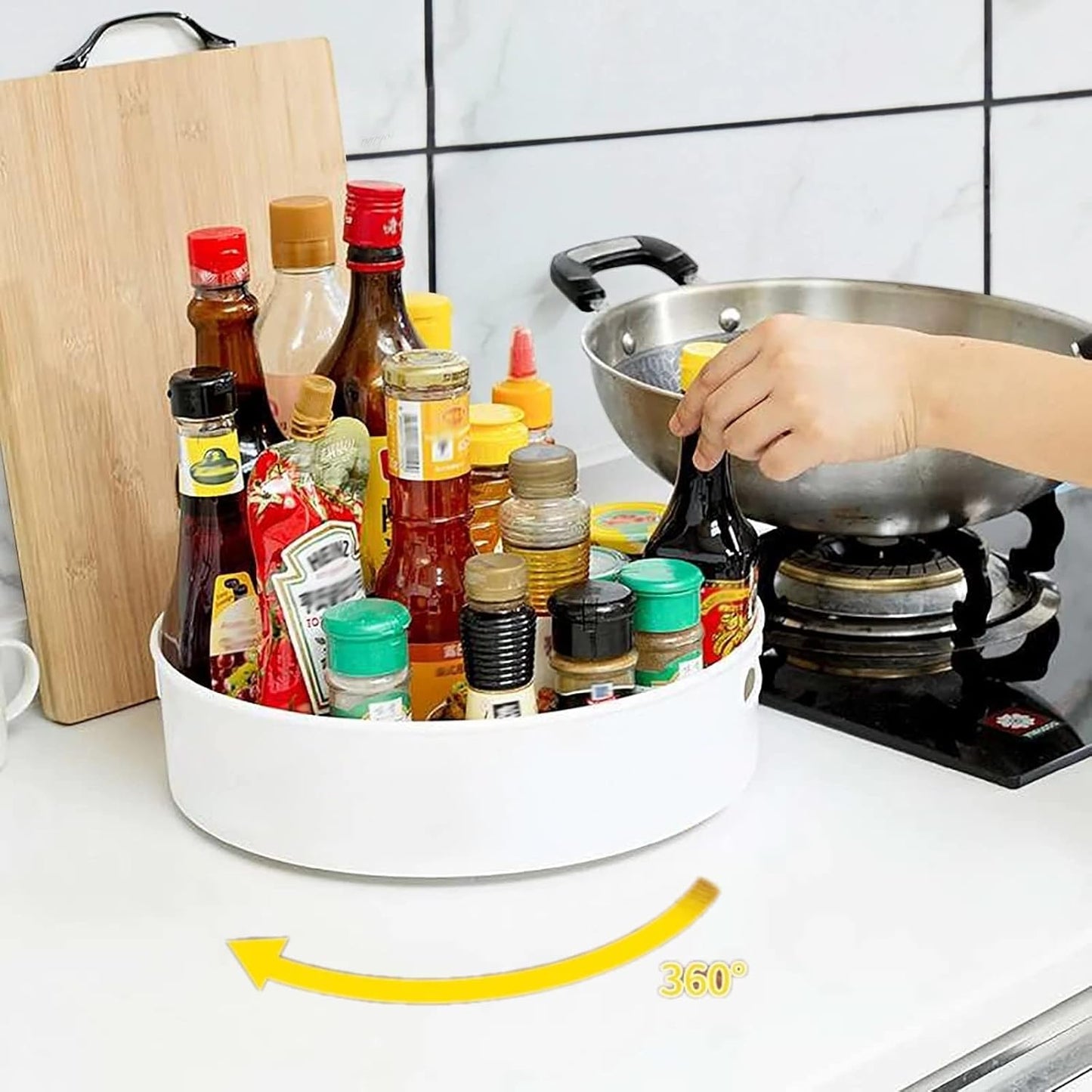 360° Rotating Kitchen Organizer Tray